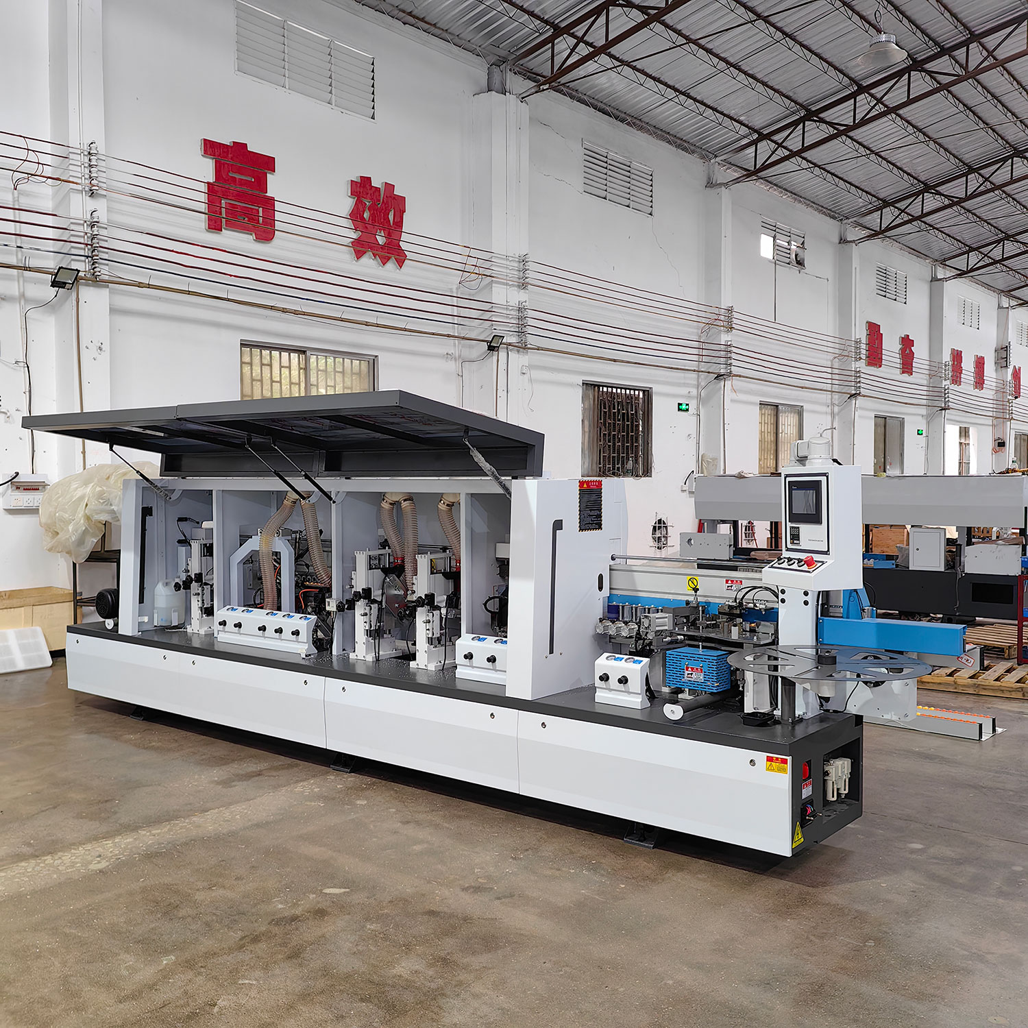 7 functions automatic edge bander machine Woodworking Machine Edge Banding And Trimming Machine With Auto Gluing And Cleaning