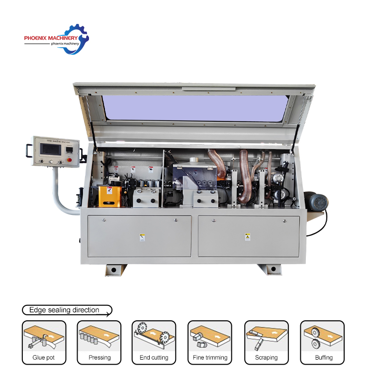 full automatic woodworking pvc edge banding machine Woodworking 6 Functions Wood Plywood Edge Bander Automatic Edge Banding Machine Price
