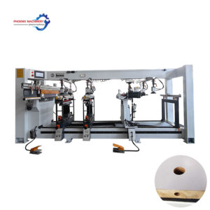 Four Line Multi-Spindle four head spindles Horizontal wood hole drilling machine