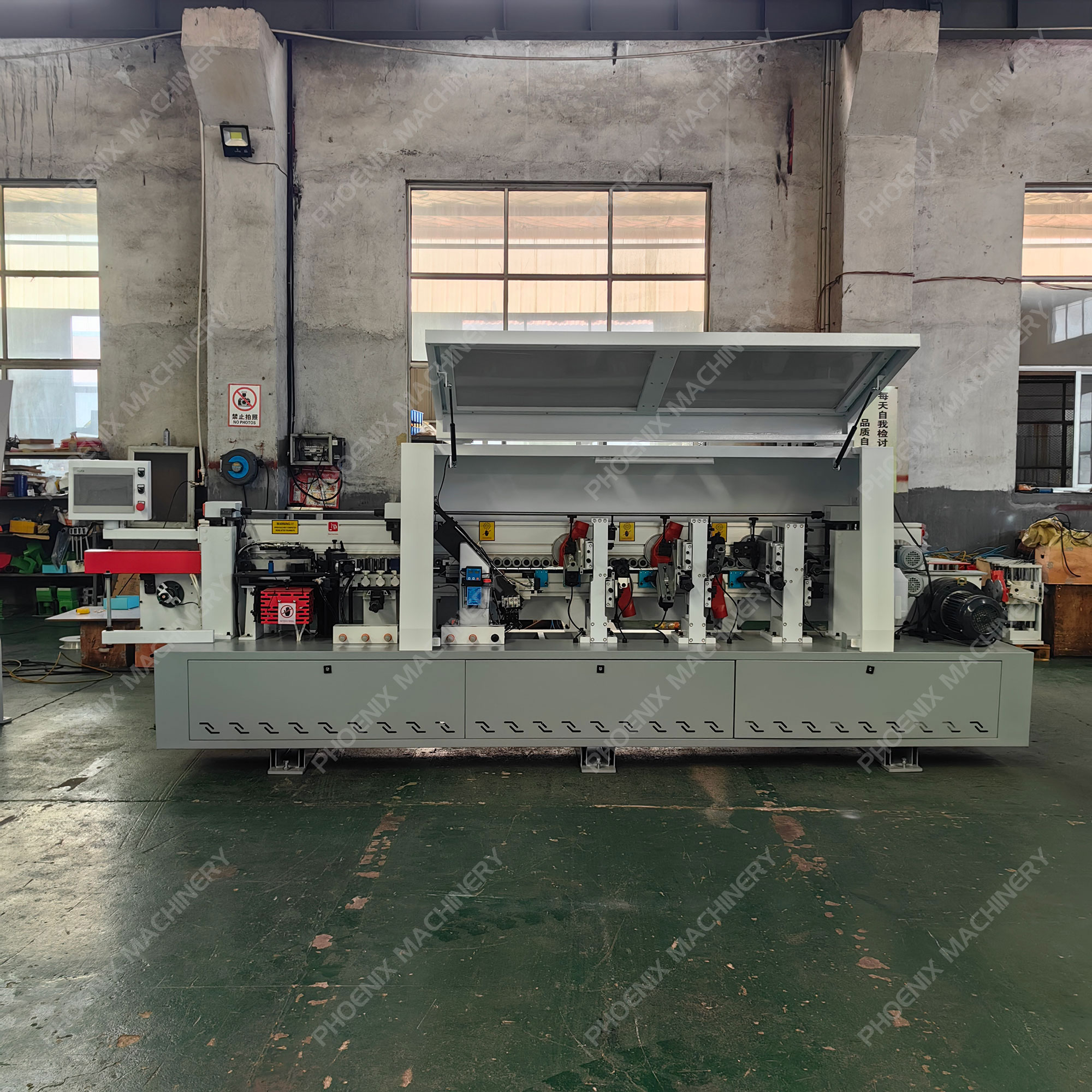 6 Functions Heavy Duty Automatic Edge Banding Machine Edge Trimming Fine Trimming Edge Bander